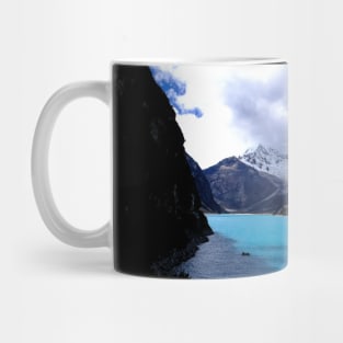 Beautiful turquoise blue Glacial lake. Mug